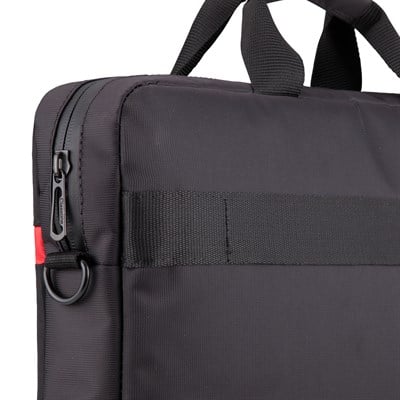  Classone W-TX10K Serisi WTXpro Su Geçirmez Kumaş, Su Geçirmez Fermuar W-TX10K 15.6 inch Uyumlu Macbook, Notebook, Laptop, Tablet Taşıma Çantası-Siyah/Kırmızı