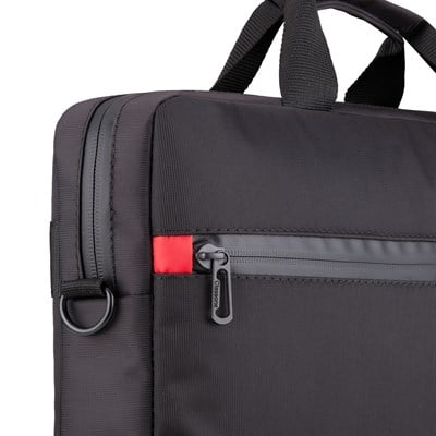  Classone W-TX10K Serisi WTXpro Su Geçirmez Kumaş, Su Geçirmez Fermuar W-TX10K 15.6 inch Uyumlu Macbook, Notebook, Laptop, Tablet Taşıma Çantası-Siyah/Kırmızı
