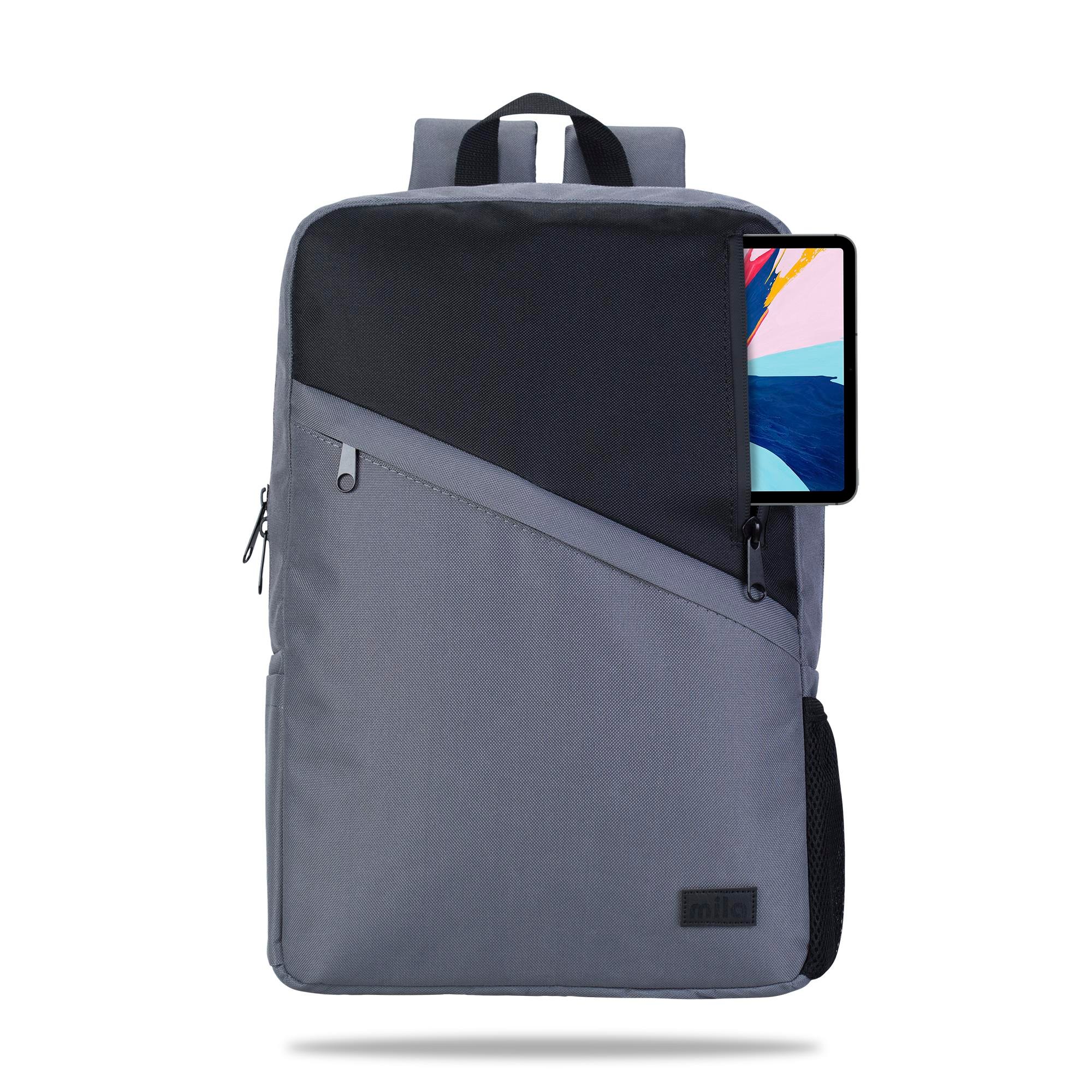 Classone 15,60 inch Uyumlu W300- Mila serisi  Macbook, Laptop , Notebook Sırt Çantası  - Gri