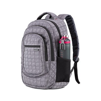 Classone BP-L206 Palermo Serisi WTXpro Su Geçirmez Kumaş 15,6 inch Sırt Çantası – Kareli Gri