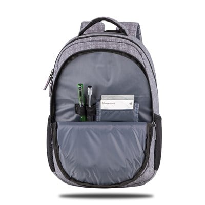 Classone BP-L306 Siena Serisi WTXpro Su Geçirmez Kumaş 15,6 inch Sırt Çantası – Kareli Gri
