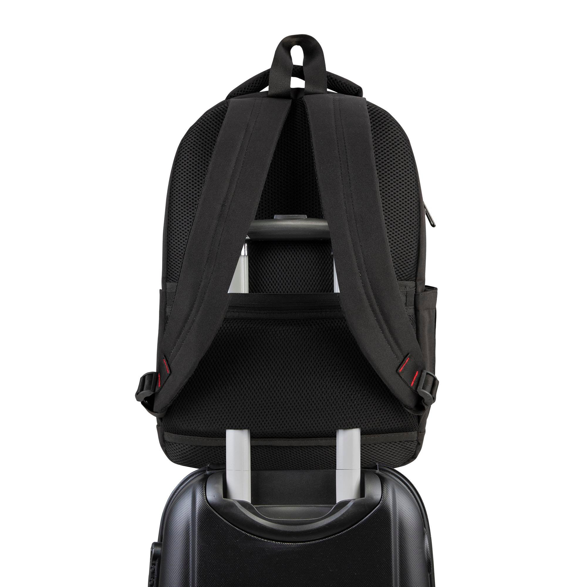 Classone BP-L400 Floransa Large Serisi, WTXpro Su Geçirmez Kumaş, Su Geçirmez Fermuar, 15.6 inch UyumluNotebook Sırt Çantası – Siyah