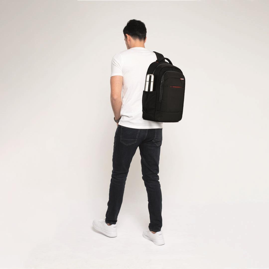 Classone BP-L400 Floransa Large Serisi, WTXpro Su Geçirmez Kumaş, Su Geçirmez Fermuar, 15.6 inch UyumluNotebook Sırt Çantası – Siyah