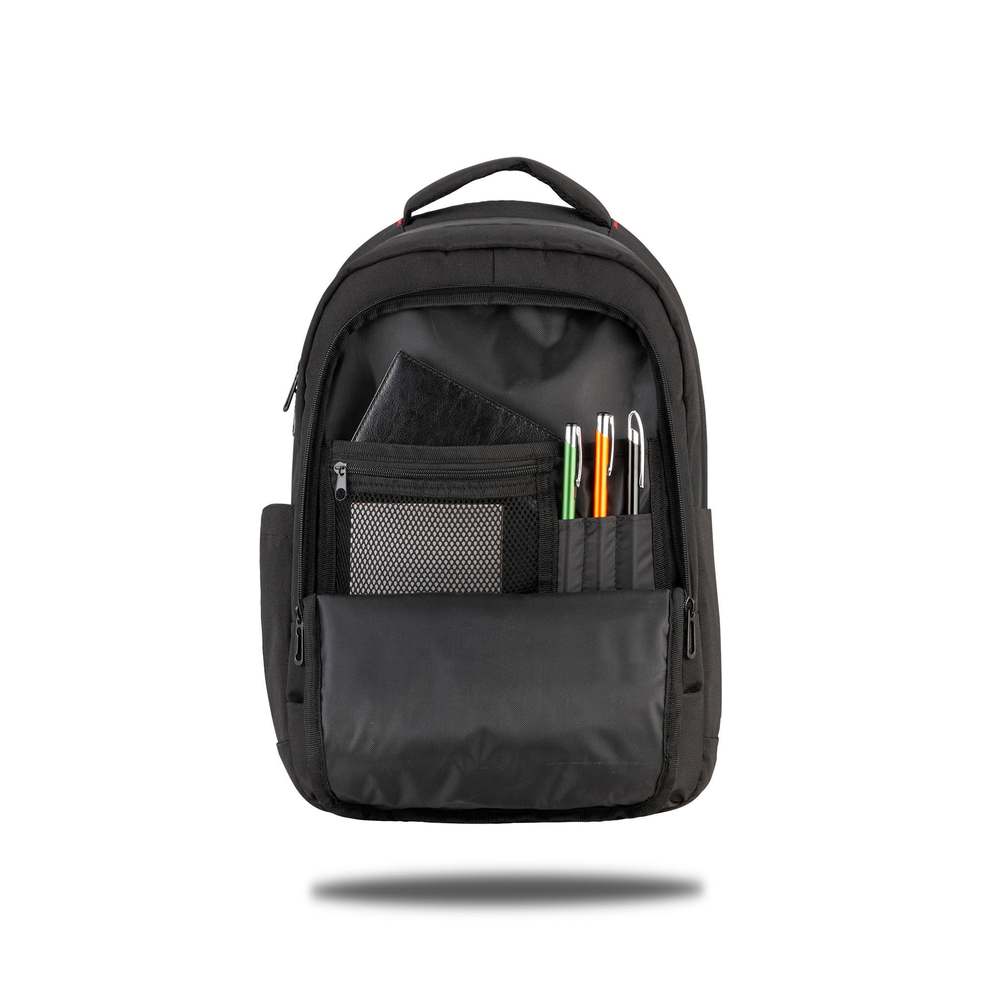 Classone BP-L400 Floransa Large Serisi, WTXpro Su Geçirmez Kumaş, Su Geçirmez Fermuar, 15.6 inch UyumluNotebook Sırt Çantası – Siyah