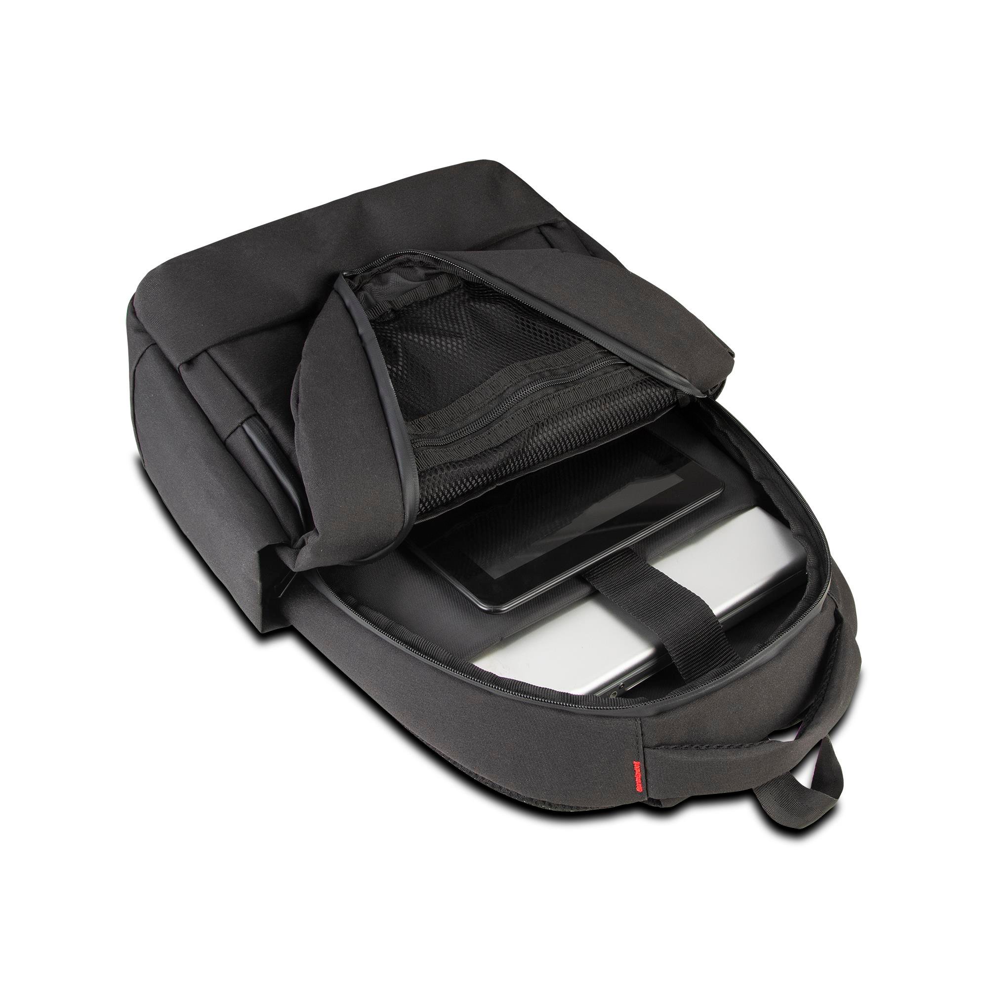 Classone BP-L400 Floransa Large Serisi, WTXpro Su Geçirmez Kumaş, Su Geçirmez Fermuar, 15.6 inch UyumluNotebook Sırt Çantası – Siyah