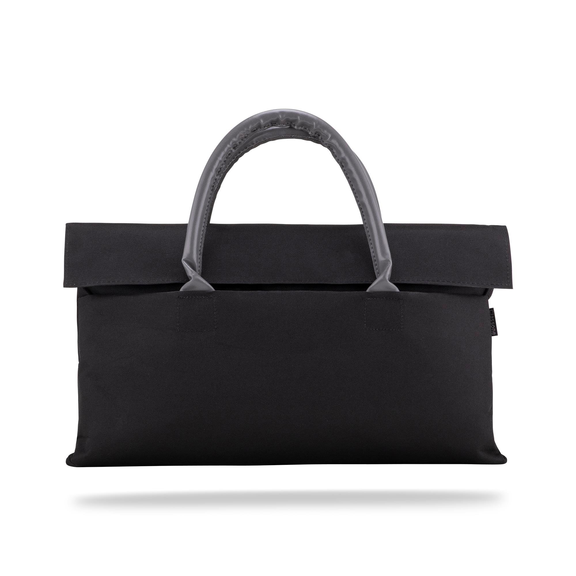 Classone BYN-EL000 WTXPro Su Geçirmez Kumaş 13-14 inch Bayan Laptop El Çantası- Tote Bag – Siyah