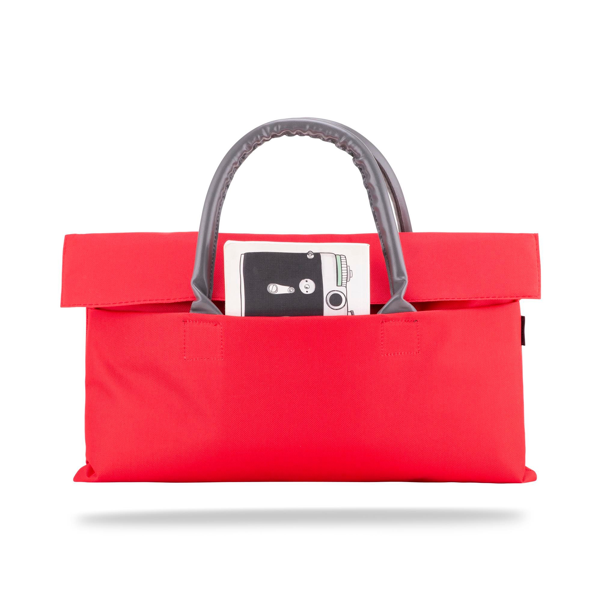 Classone BYN-EL002 WTXPro Su Geçirmez Kumaş 13-14 inch Bayan Laptop El Çantası- Tote Bag – Kırmızı