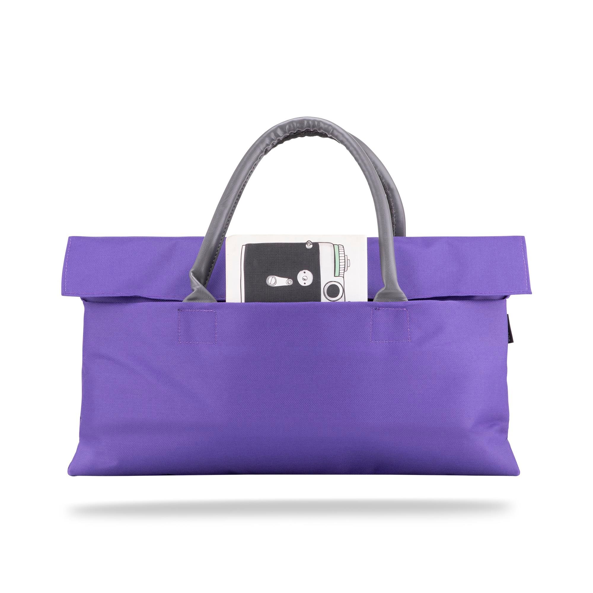 Classone BYN-EL003 WTXPro Su Geçirmez Kumaş 13-14 inch Bayan Laptop El Çantası- Tote Bag – Mor