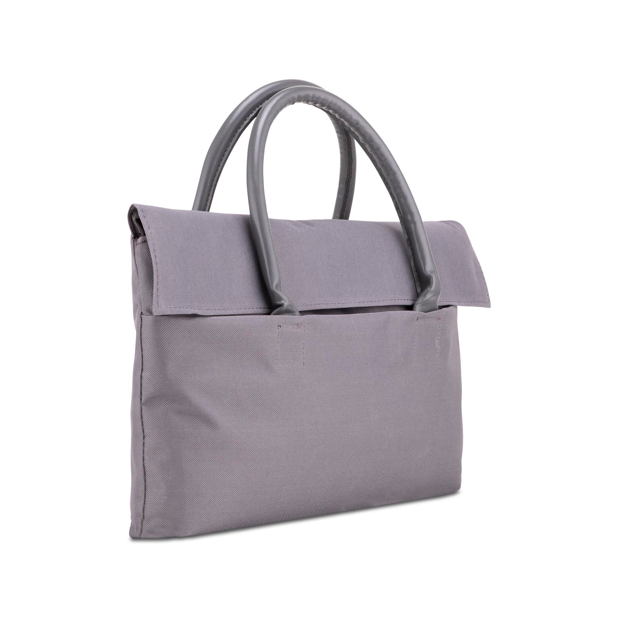 Classone BYN-EL004 WTXPro Su Geçirmez Kumaş 13-14 inch Bayan Laptop El Çantası- Tote Bag – Gri