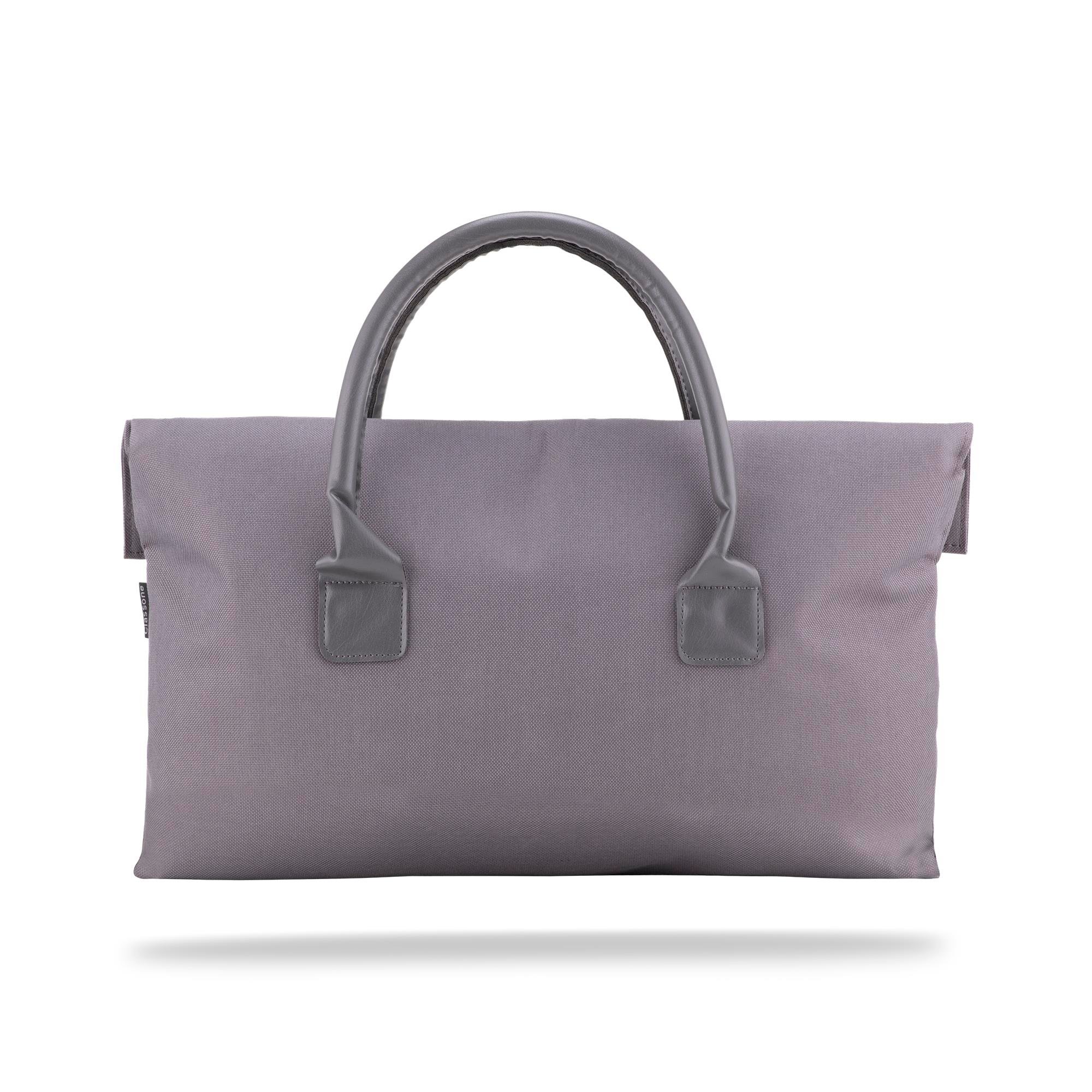 Classone BYN-EL004 WTXPro Su Geçirmez Kumaş 13-14 inch Bayan Laptop El Çantası- Tote Bag – Gri