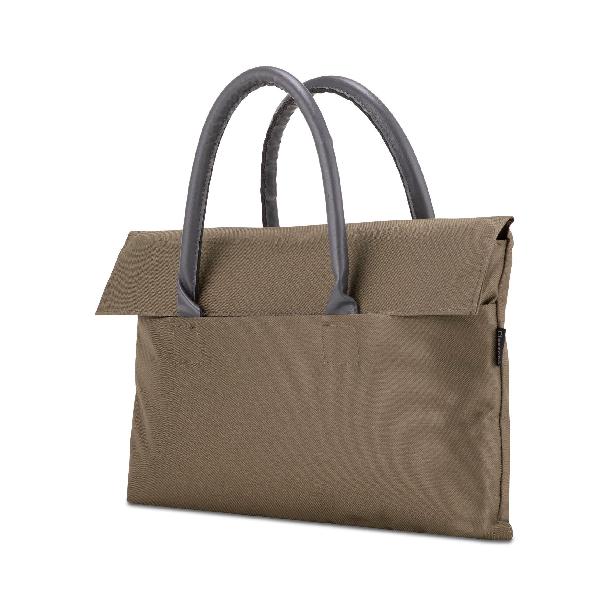 Classone BYN-EL007 WTXPro Su Geçirmez Kumaş 13-14 inch Bayan Laptop El Çantası- Tote Bag – Yeşil