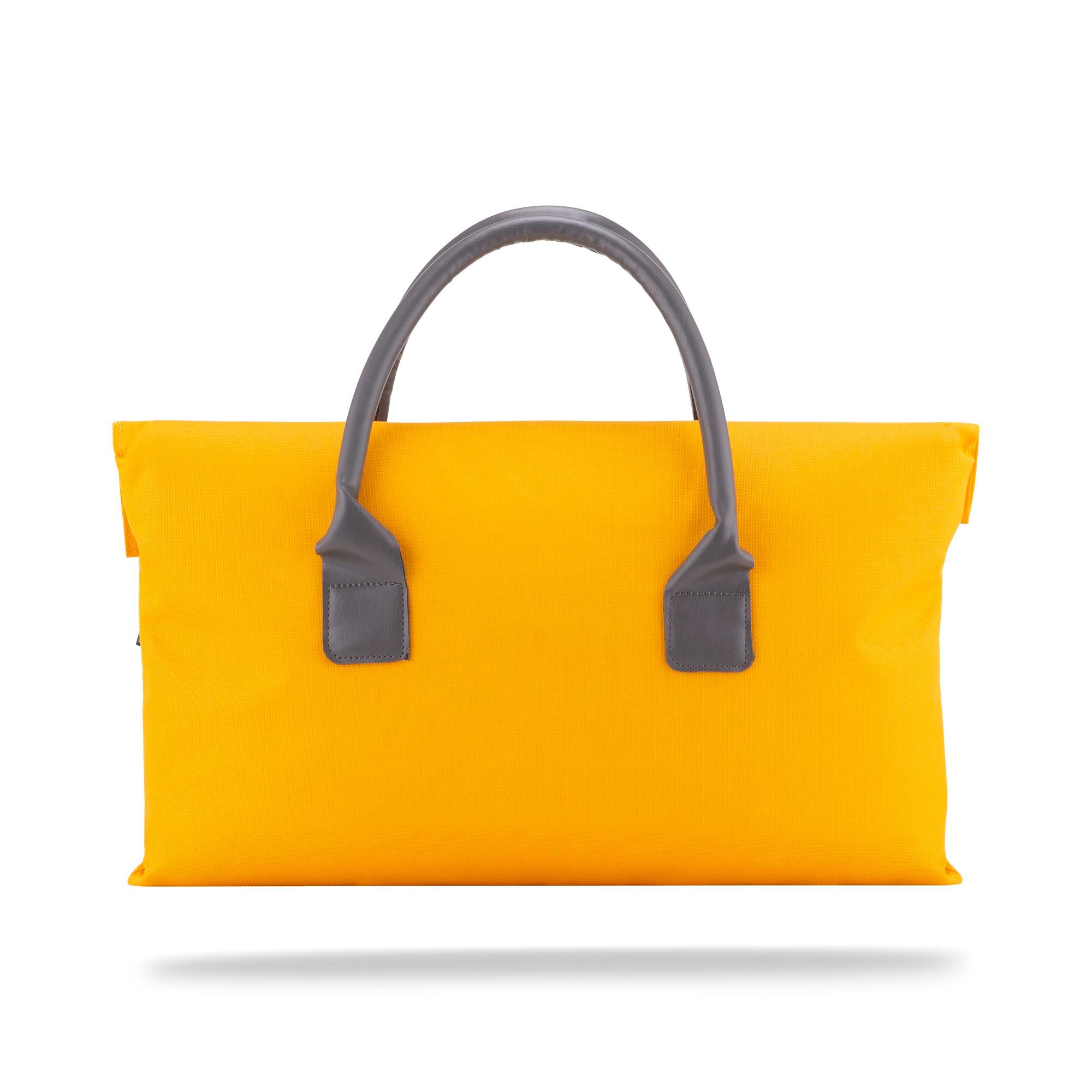 Classone BYN-EL008 WTXPro Su Geçirmez Kumaş 13-14 inch Bayan Laptop El Çantası- Tote Bag – Sarı