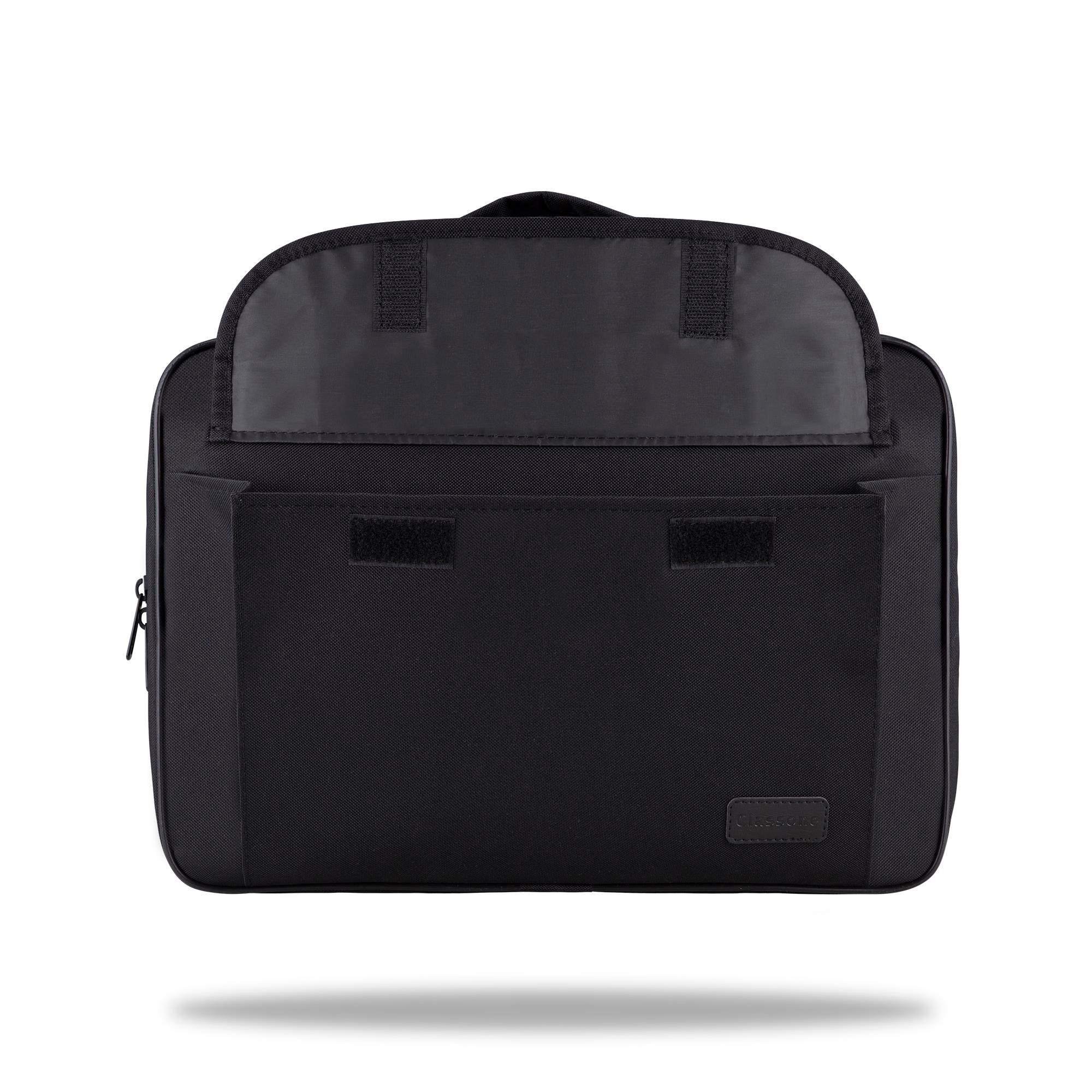 CLASSONE C100 15.6 inch Wtx Pro Su Geçirmez Kumaş Tam Açılır Laptop, Notebook Çantası – Siyah