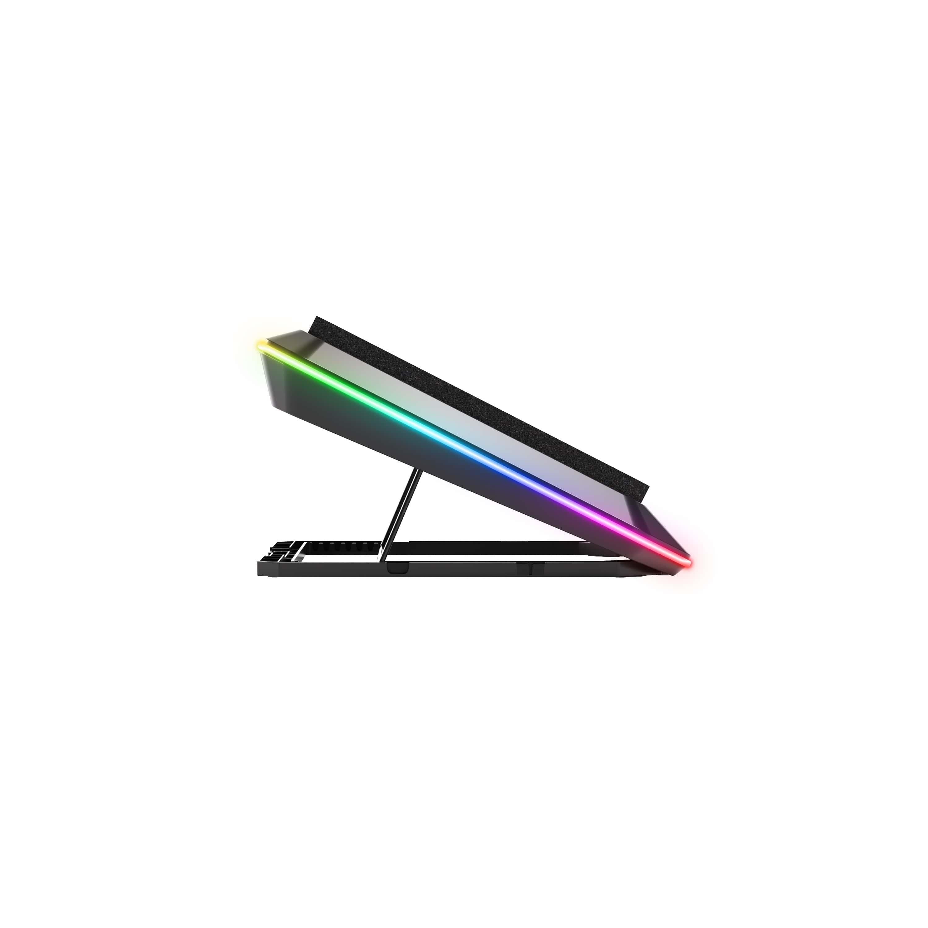 Classone Gaming GT200 Laptop Soğutucu Notebook Stand,3000 RPM, 10 RGB ışık kontrolü , 15.6 -17 inch , Hız kontrolü , 2 Büyük fan ,Telefon standı, 1 TYPE C Usb, 1 Usb