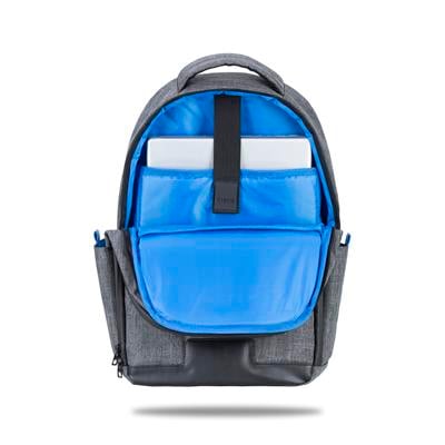 Classone La Spezia Serisi 15.6 inch WTXpro Su Geçirmeaz kumaş, Su Geçirmez Fermuar, Laptop Sırt Çantası –Gri