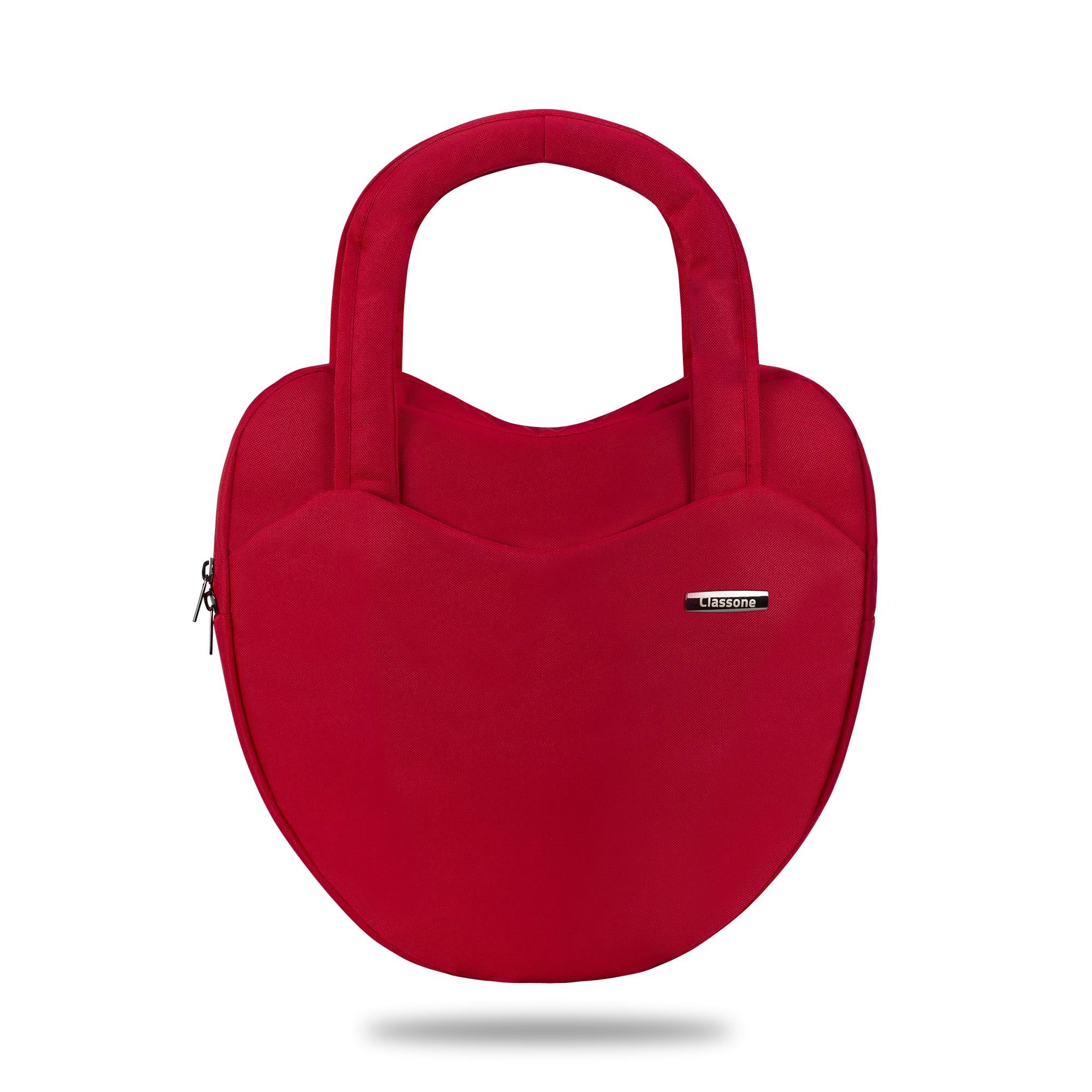 Classone LOVE1402 13/14 inch uyumlu Macbook,  Macair , Lenovo , Hp laptop El Çantası -Kırmızı