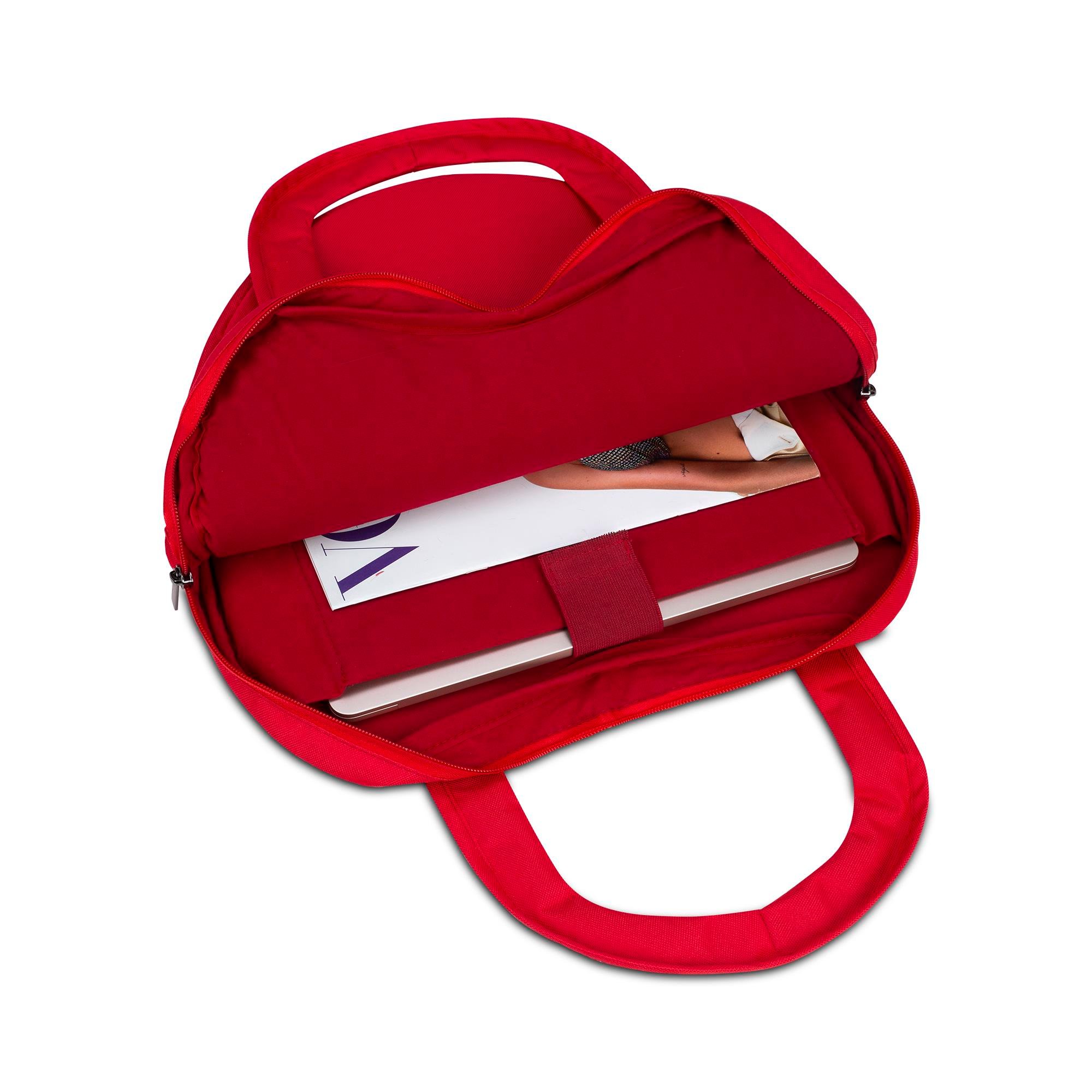 Classone LOVE1402 13/14 inch uyumlu Macbook,  Macair , Lenovo , Hp laptop El Çantası -Kırmızı