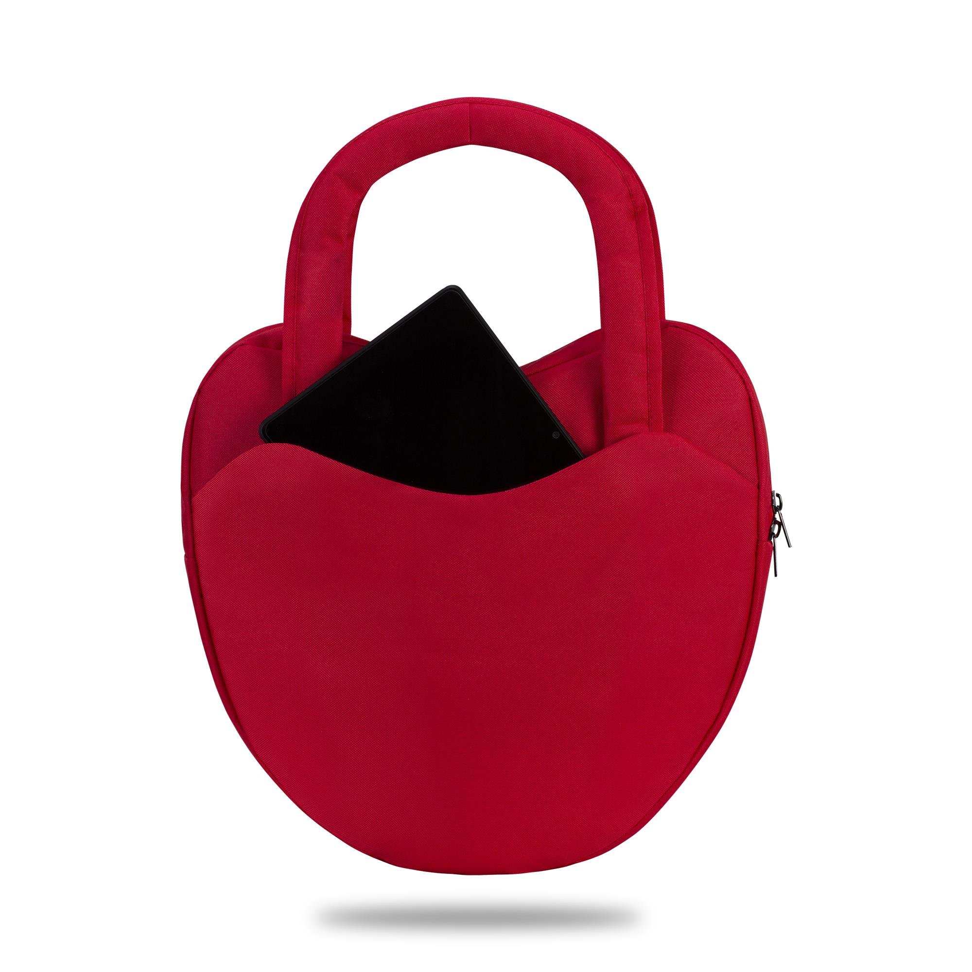 Classone LOVE1402 13/14 inch uyumlu Macbook,  Macair , Lenovo , Hp laptop El Çantası -Kırmızı