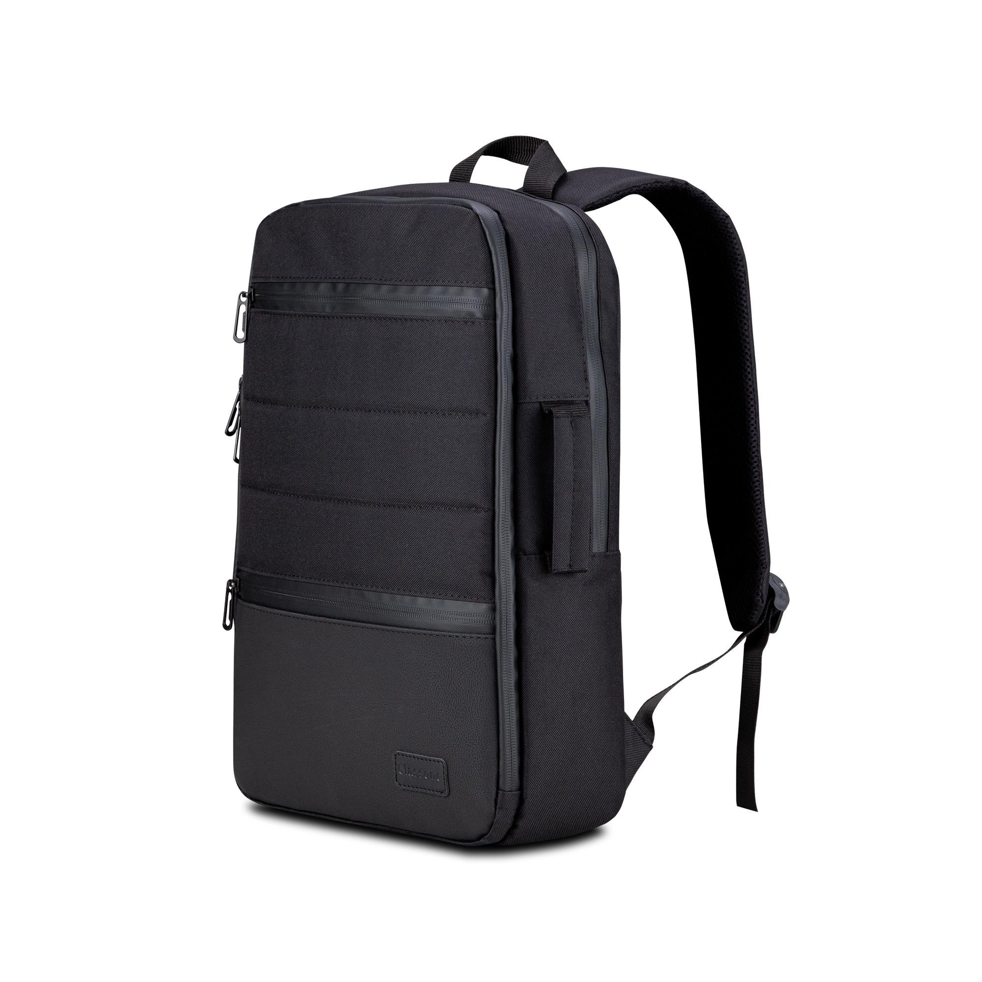 Classone Mila BP-TX300 Combo Serisi 15,6 inch , Su Geçirmez Kumaş ve Su Geçirmez fermuar Notebook, Laptop , Macbook  Sırt Çantası -Siyah