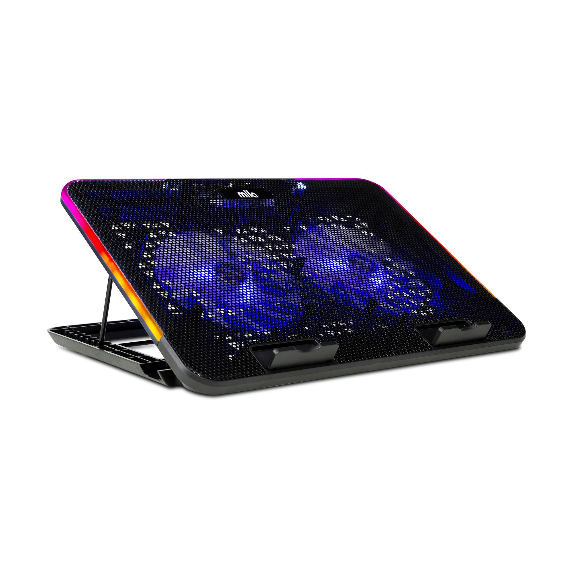 Classone Mila Serisi M2 R-TYPE 13-17 inch RGB Işıklı, 2 Büyük Fan, Telefon Standı,2 USB Notebook Soğutucu Stand