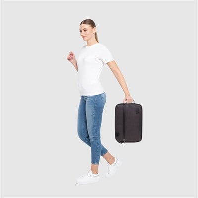 Classone Monza VIP Serisi,13-14 inch Uyumlu WSM147 WTXpro Su Geçirmez Kumaş, Su Geçirmez Fermuar Macbook,Macbook Air Laptop , Notebook Çantası- Koyu Gri