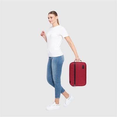 Classone Monza VIP Serisi,13-14 inch Uyumlu WSM145 WTXpro Su Geçirmez Kumaş, Su Geçirmez Fermuar Macbook,Macbook Air Laptop , Notebook Çantası- Bordo