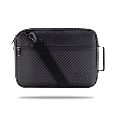 Classone Monza VIP Serisi,13-14 inch Uyumlu WSM149 WTXpro Su Geçirmez Kumaş, Su Geçirmez Fermuar Macbook,Macbook Air Laptop , Notebook Çantası- Suni Deri Siyah