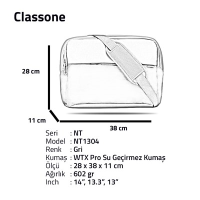 Classone NT1304 New Trend Serisi-13-14 inch Uyumlu - Gri