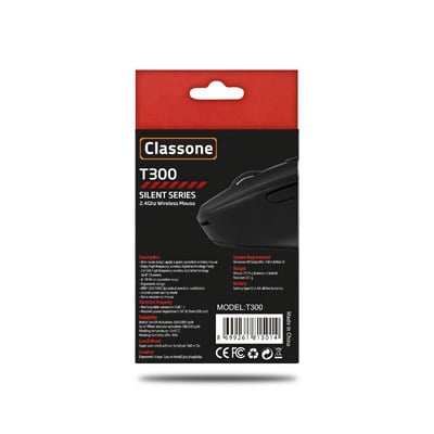 CLASSONE T300 SILENT KABLOSUZ MOUSE 1600 DPI 