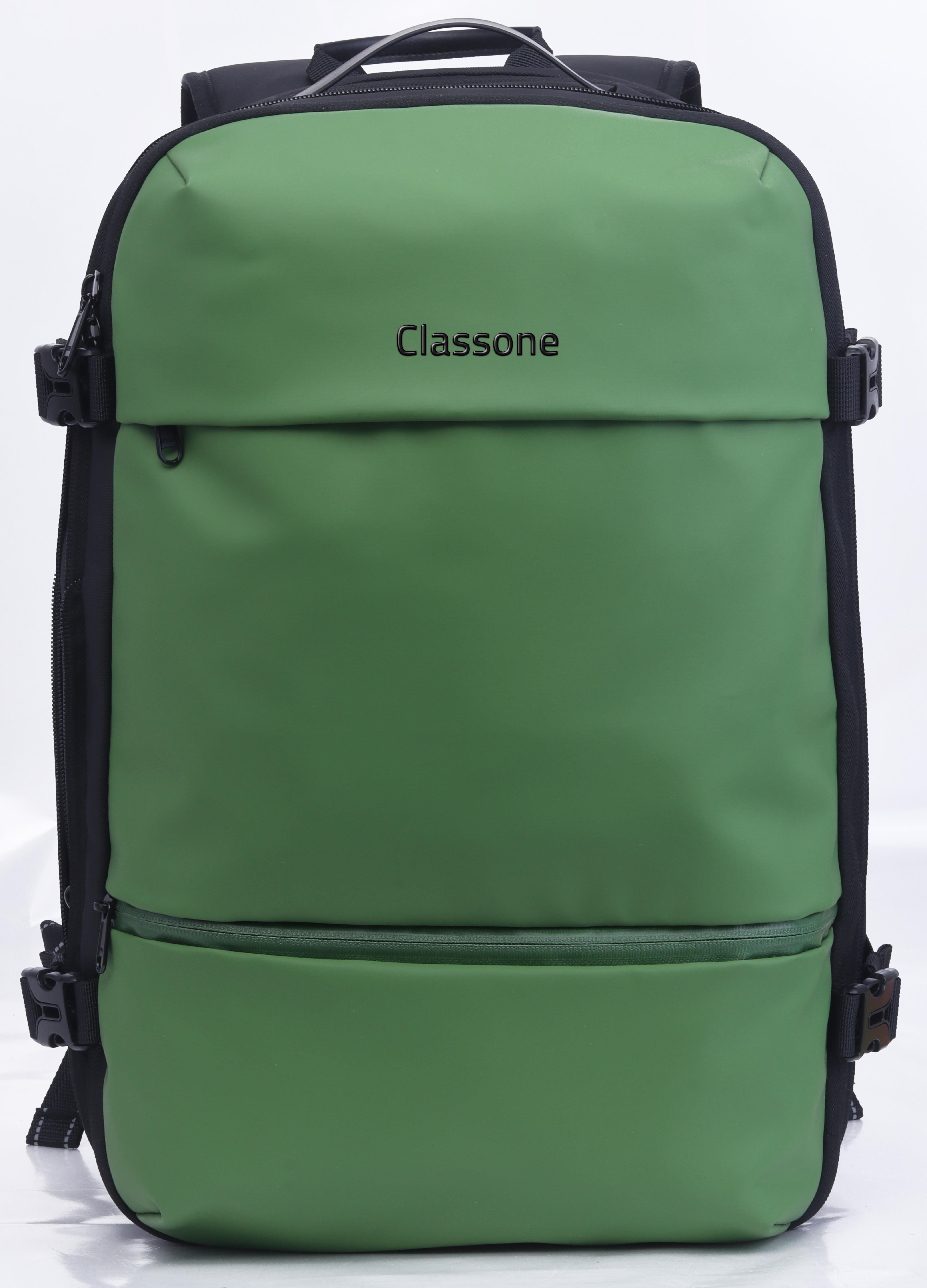 Classone VC173-07G VIP Vacum Travel Serisi 14,15.6, 17,3 inç Laptop Sırt Çantası- Yeşil