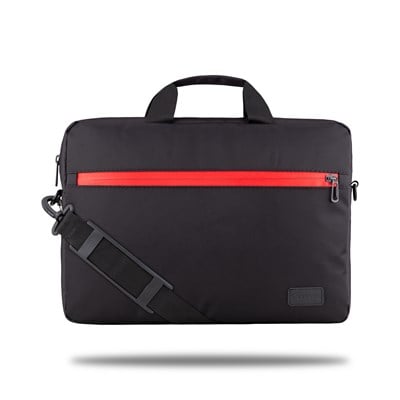 Classone W-TX10 Serisi WTXpro Su Geçirmez Kumaş, Su Geçirmez Fermuar W-TX10FK 15.6 inch Uyumlu Macbook, Notebook, Laptop, Tablet Taşıma Çantası-Siyah/Kırmızı