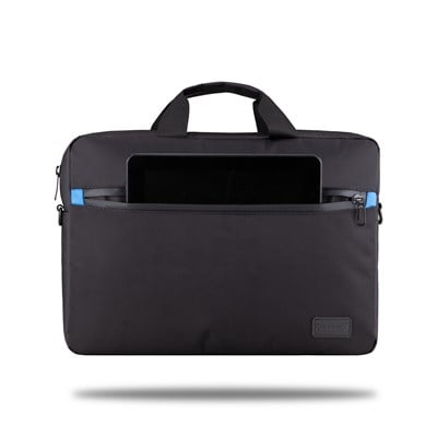 Classone W-TX10M Serisi WTXpro Su Geçirmez Kumaş, Su Geçirmez Fermuar W-TX10M 15.6 inch Uyumlu Macbook, Notebook, Laptop, Tablet Taşıma Çantası-Siyah/Mavi