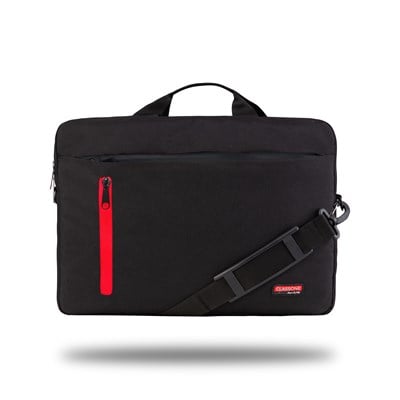 Classone W-TX40 Workout Serisi WTXpro Su Geçirmez Kumaş 15.6 inch Uyumlu Macbook, Tablet Taşıma Çantası-Siyah