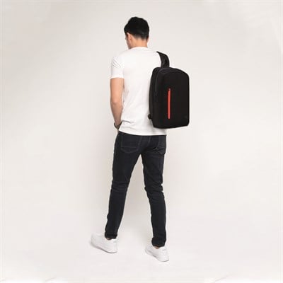 Classone WTX200SK Pro 15.6 inch uyumlu WTXpro Su Geçirmez Kumaş, Su Geçirmez Fermuar, Macbook , Laptop , Notebook Sırt Çantası –Siyah/Kırmızı