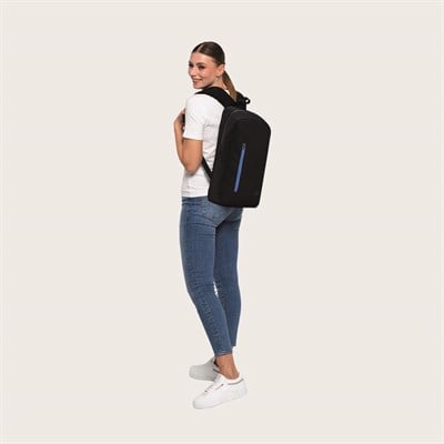 Classone WTX200SM Pro 15.6 inch uyumlu WTXpro Su Geçirmez Kumaş, Su Geçirmez Fermuar, Macbook , Laptop , Notebook Sırt Çantası –Siyah/Mavi