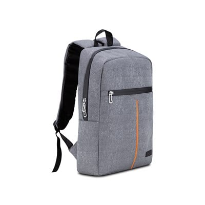 Classone WTX508GT Pro 15.6 inch uyumlu WTXpro Su Geçirmez Kumaş, Su Geçirmez Fermuar,Macbook , Laptop , Notebook Sırt Çantası -Gri/Turuncu