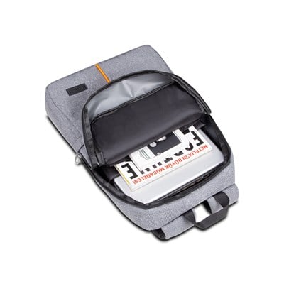 Classone WTX508GT Pro 15.6 inch uyumlu WTXpro Su Geçirmez Kumaş, Su Geçirmez Fermuar,Macbook , Laptop , Notebook Sırt Çantası -Gri/Turuncu