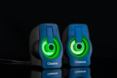 Classone X1 Blue RGB Gaming Hoparlör - Mavi