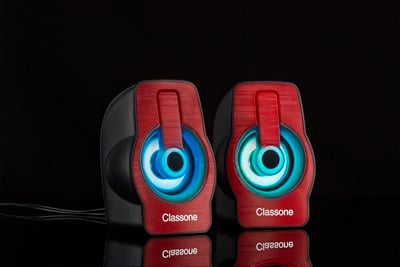 Classone X1 Red RGB Gaming Hoparlör - Kırmızı