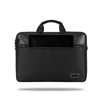 Mila ML-T400, Empoli Serisi WTXpro Su Geçirmez Kumaş-15.6 inch uyumlu Macbook, Macbook air, Laptop, Notebook Taşıma Çantası –Siyah