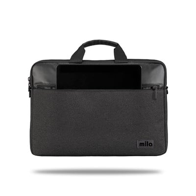 Mila ML-T404, Empoli Serisi WTXpro Su Geçirmez Kumaş 15.6 inch uyumlu Macbook, Macbook air, Laptop, Notebook Taşıma Çantası –Koyu Gri