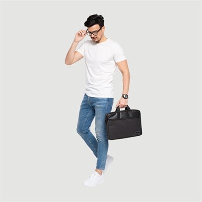 Mila ML-T404, Empoli Serisi WTXpro Su Geçirmez Kumaş 15.6 inch uyumlu Macbook, Macbook air, Laptop, Notebook Taşıma Çantası –Koyu Gri