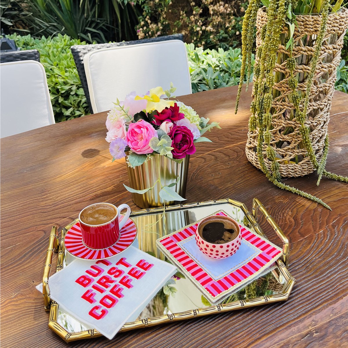But First Coffee Desenli Love Bird Uyumlu Kokteyl Peçetesi - ( 1 Adet YENİ RENK )