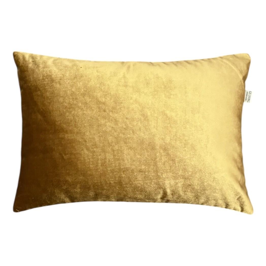 Dekoratif Zebra Desenli Gold Kadife Kırlent Kılıfı