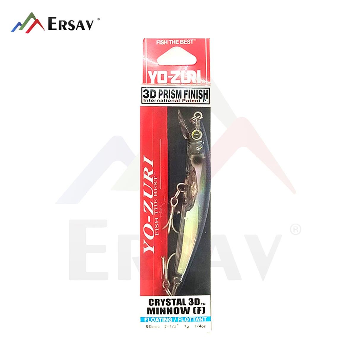 Yozuri Crystal 3D Minnow 9 cm 7 gr Floating Sahte Balık C:B