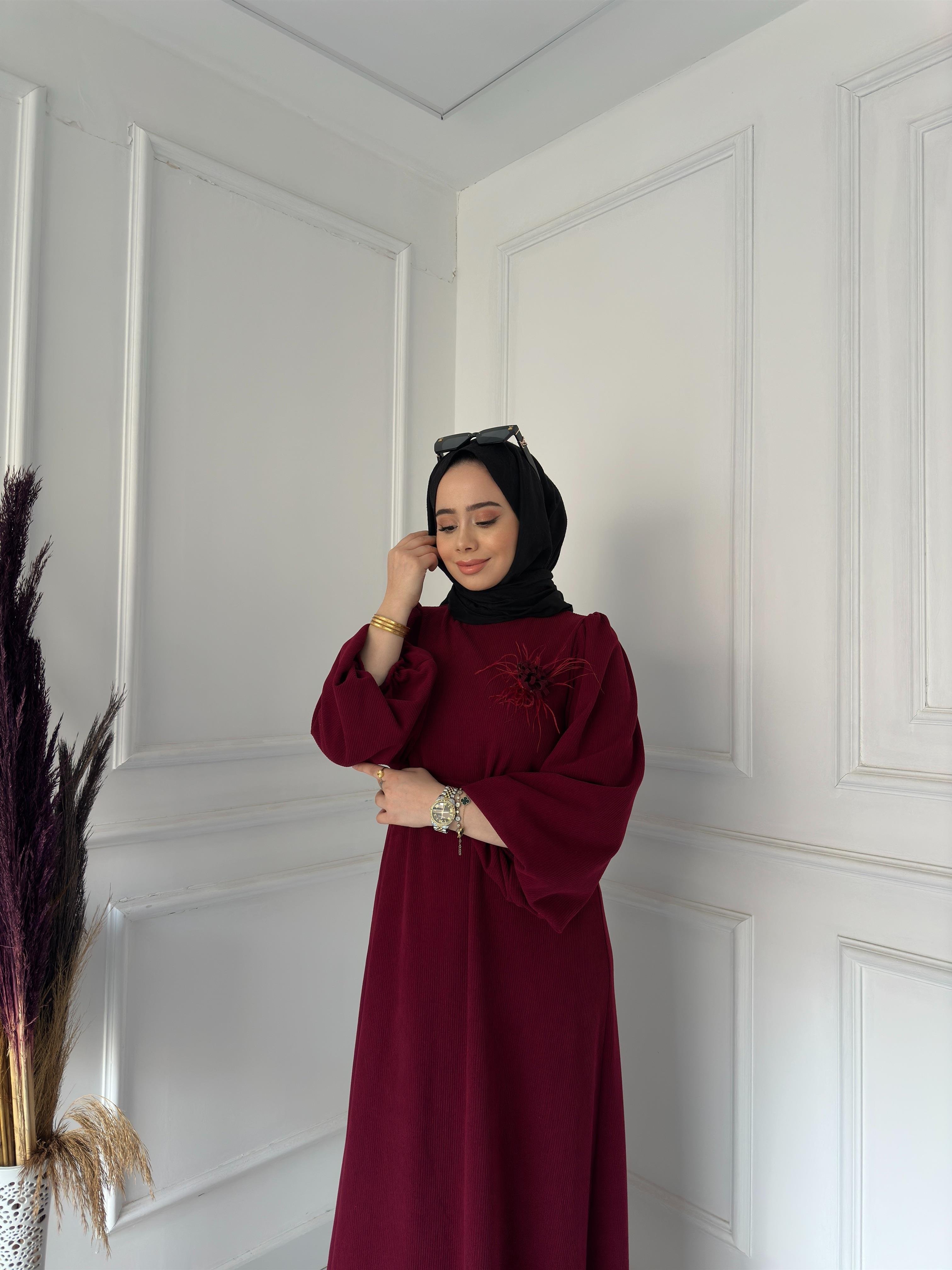 GAMZEM BRONŞLU TRİKO BALON KOL ELB 1101 Bordo