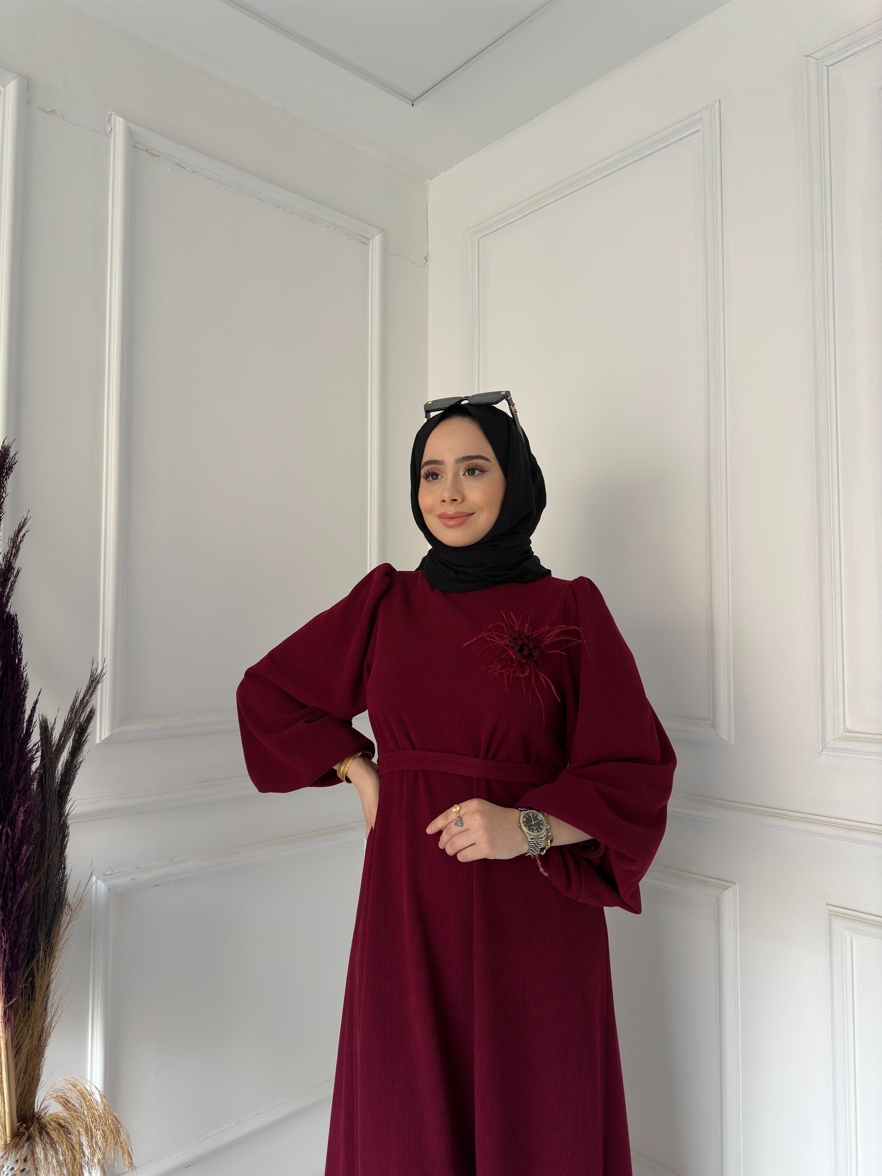 GAMZEM BRONŞLU TRİKO BALON KOL ELB 1101 Bordo