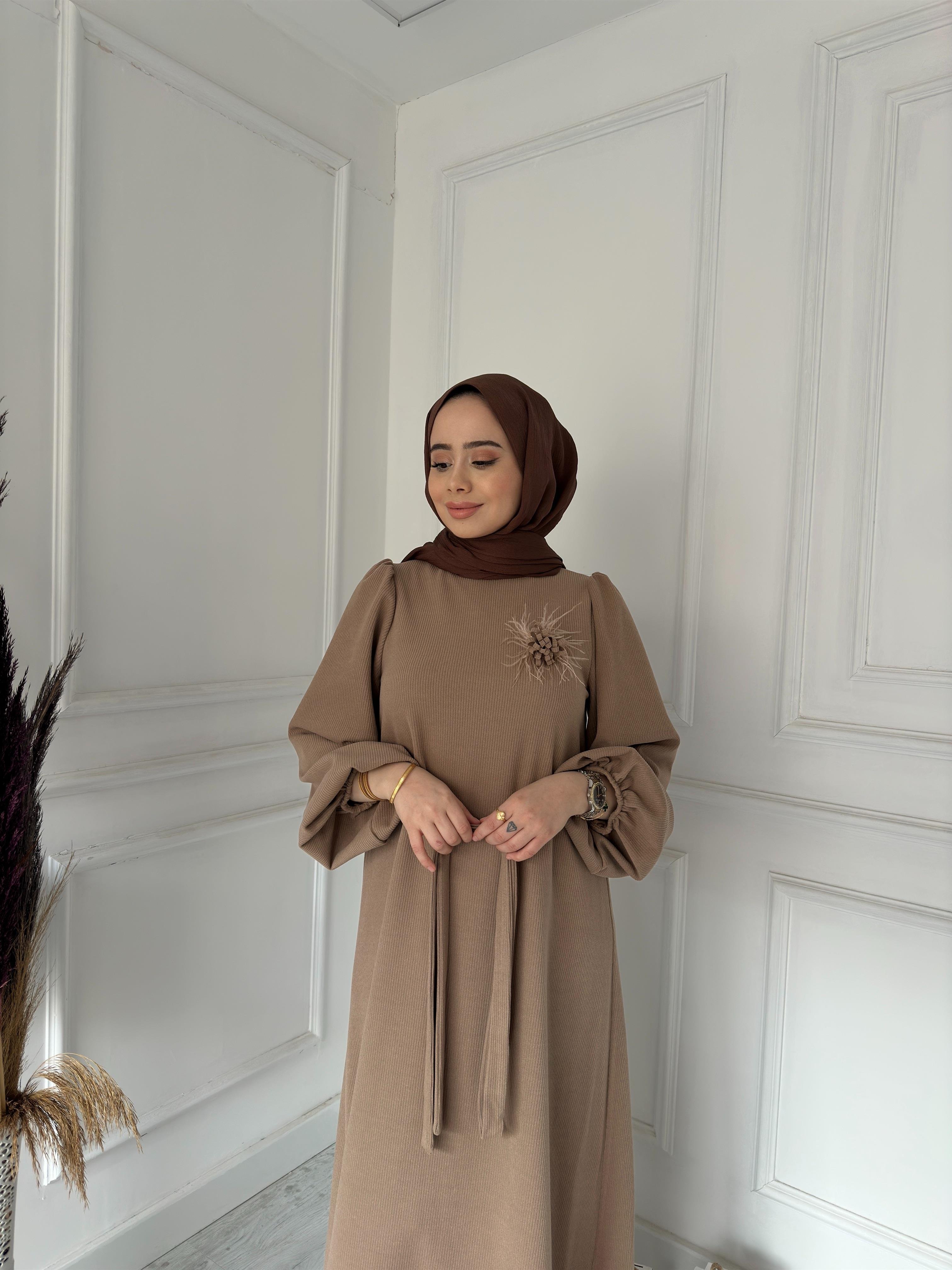 GAMZEM BRONŞLU TRİKO BALON KOL ELB 1101 Taş