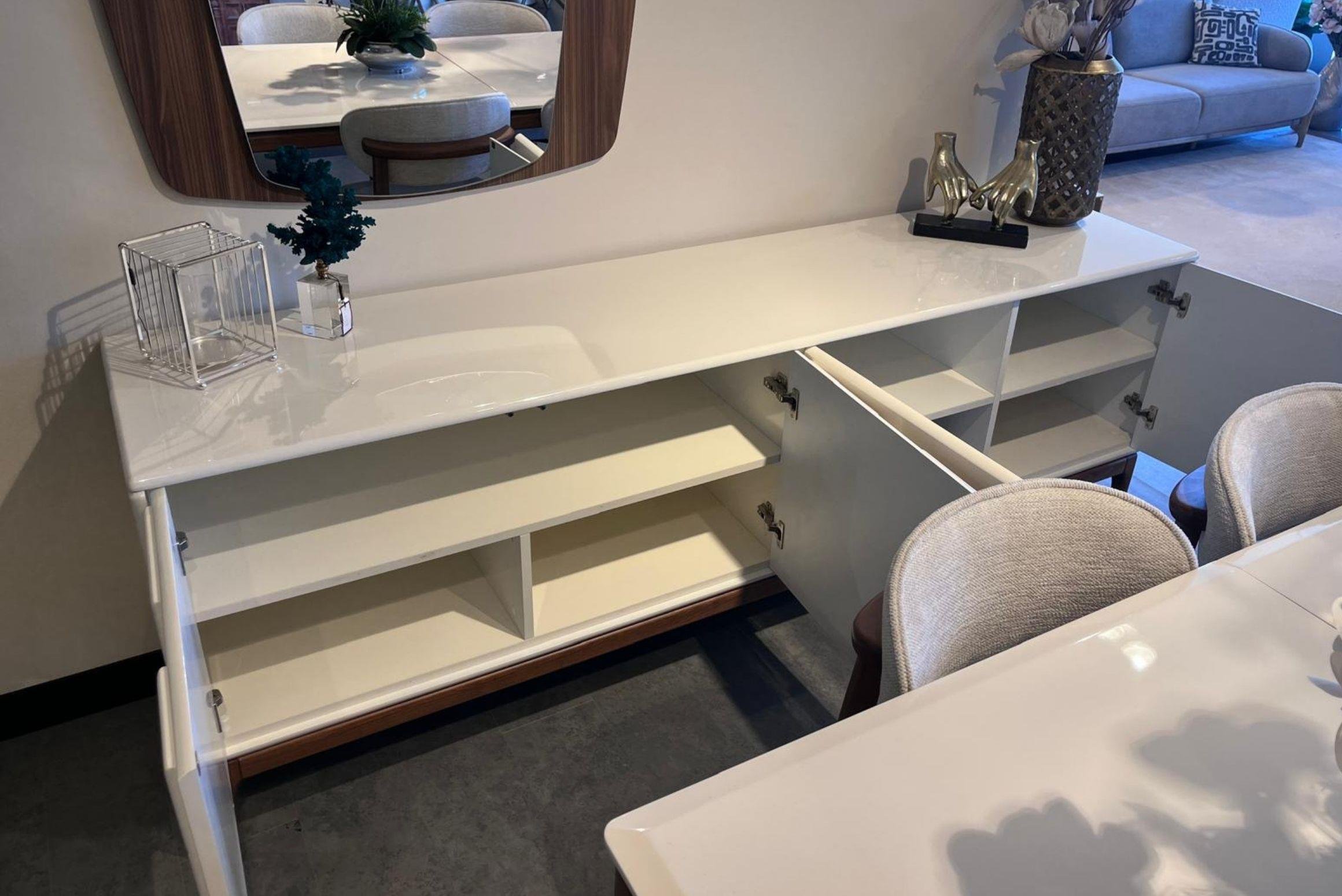 OUTLETBeyaz İnci Yemek Odası Takımı-Outlet