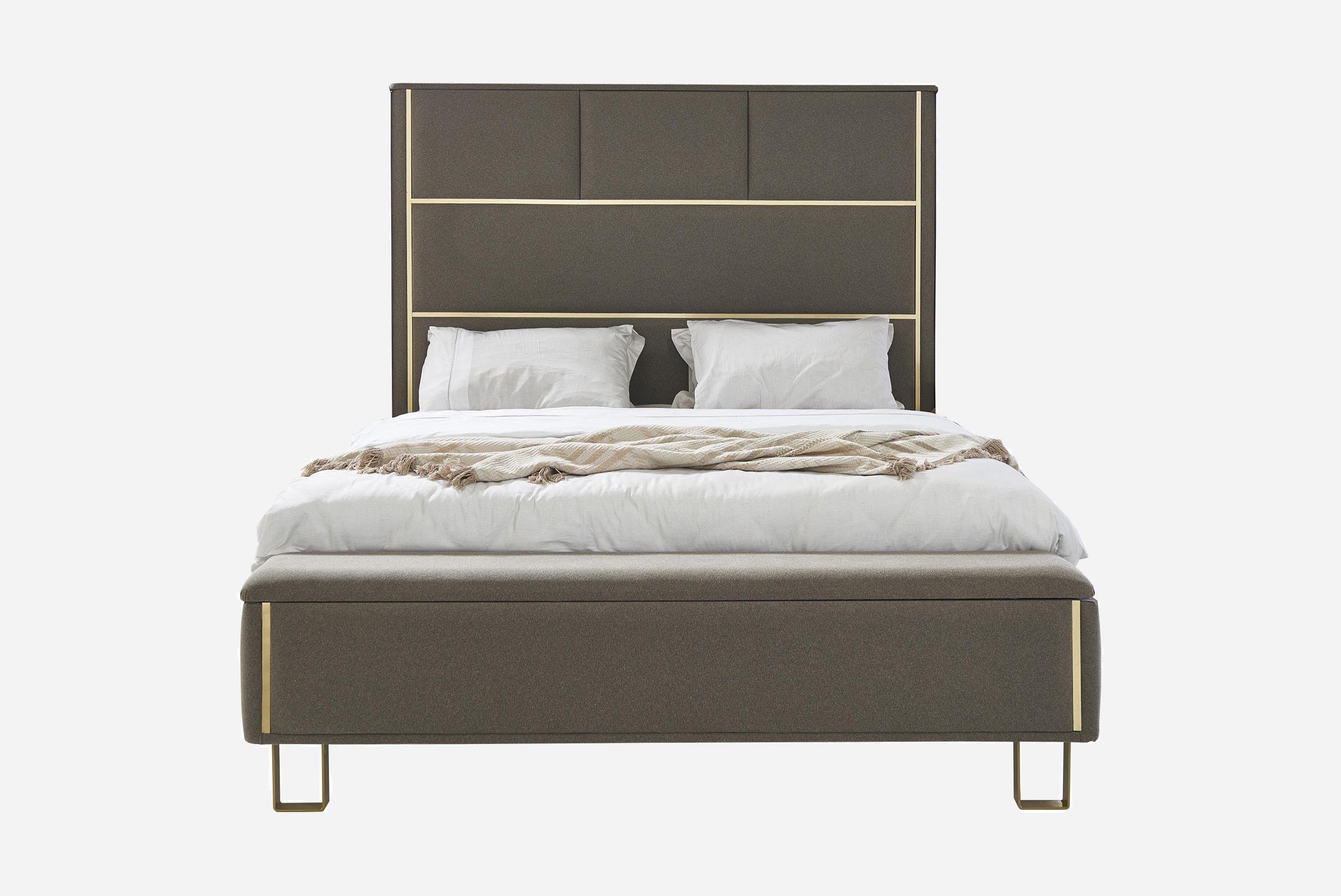 Kassel Bazalı Benchli Karyola-160cm